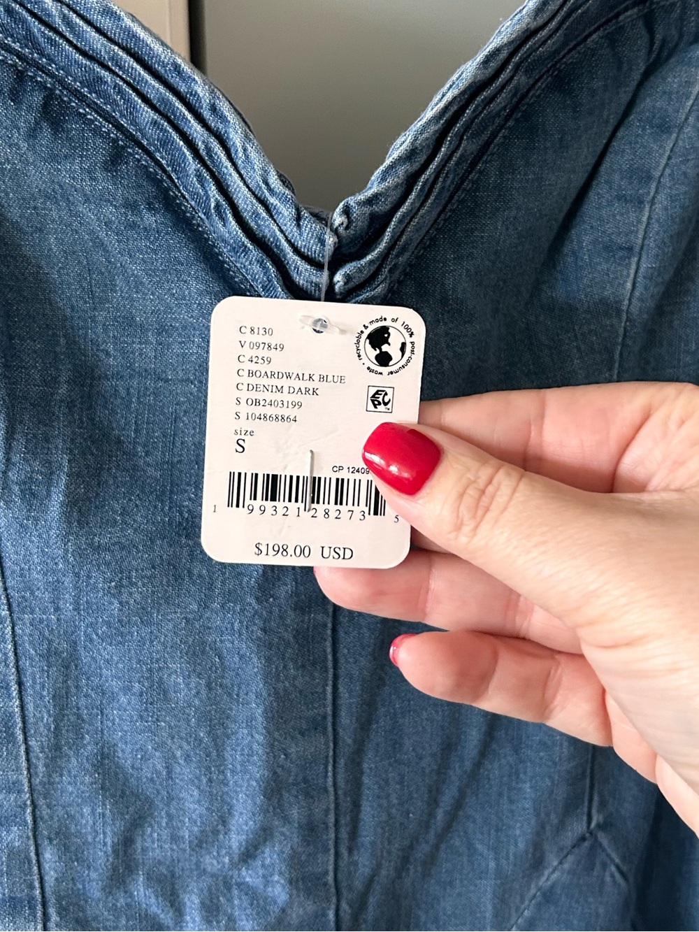 NWT Free People Another Season Denim Midi Dress - Picture 6 of 7